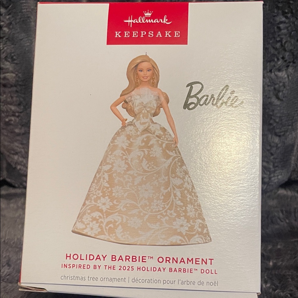 Hallmark Keepsake Barbie Ornament in Cream and Gold - Picture 2 of 5